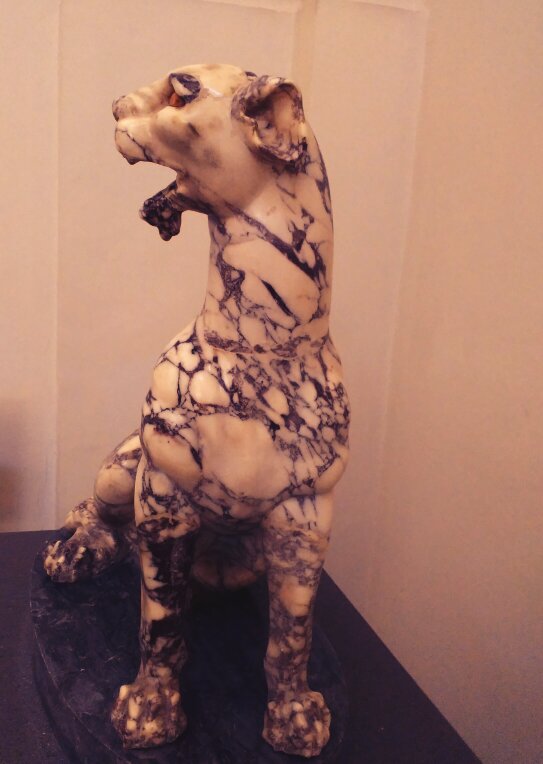 ViaAntiqua's tweet photo. @thecaromac @CuratorialCats here she is from the side #whatarethis #bigcat #marblesculpture #mannapoli https://t.co/KlOZNXqlcP