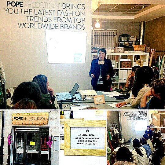 bcomedigital's tweet photo. Instantes del taller #digitalretail para comercios en #Getxo | instalaciones de #popeselection #marketingonline https://t.co/spjRXYpKKA