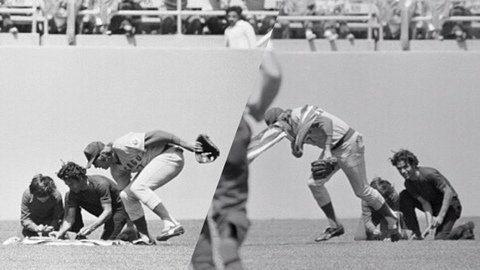 espn's tweet photo. On this day 40 yrs ago, protesters in LA tried to burn the American flag.

Cubs OF Rick Monday didn't care for that. https://t.co/vWyos0uXIR