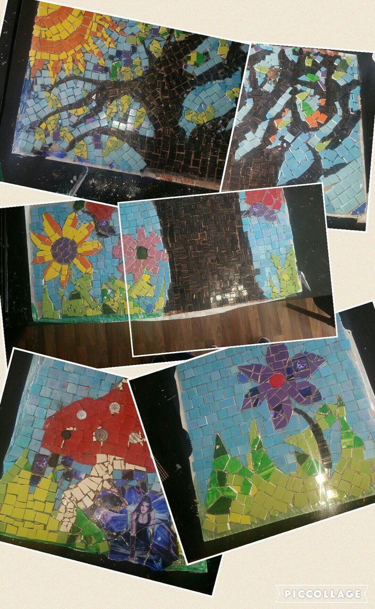 This Wednesday from 10am the mosaics are going to be put in place in Merlin Wood Community Garden All Welcome