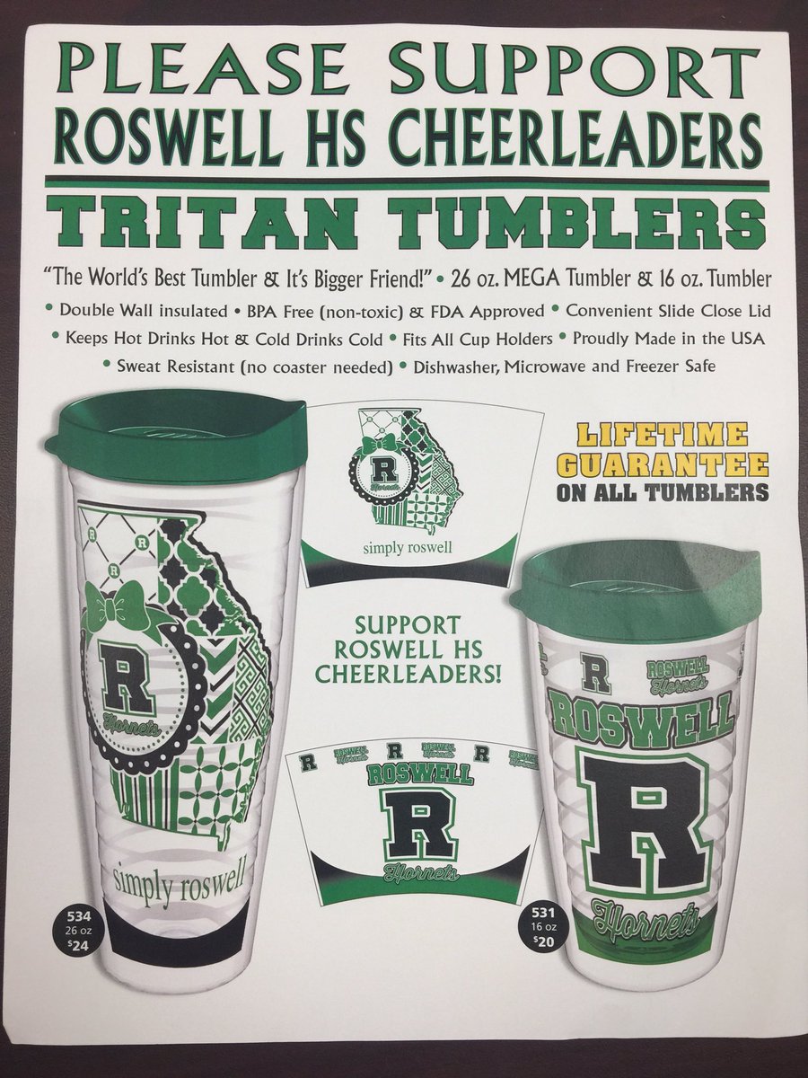 Roswell Hornet Cheer (@rhshornetscheer) on Twitter photo Have you ordered your Simply Roswell tumbler yet? Your fav. colleges are also available.  See a cheerleader today! Have you ordered your Simply Roswell tumbler yet? Your fav. colleges are also available.  See a cheerleader today!