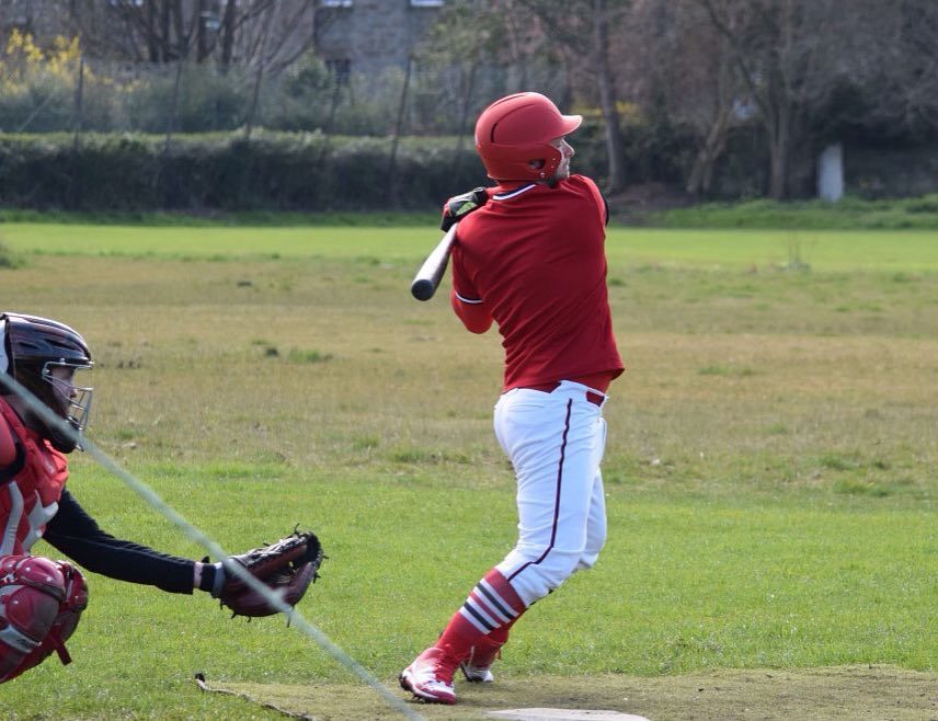 Edin_Cannons's tweet photo. George Noulas takes a big hack at the plate. #Openingday #Baseball #EdinburghDiamondDevils… https://t.co/4qW1E0Spzs https://t.co/WfuPbfk52E