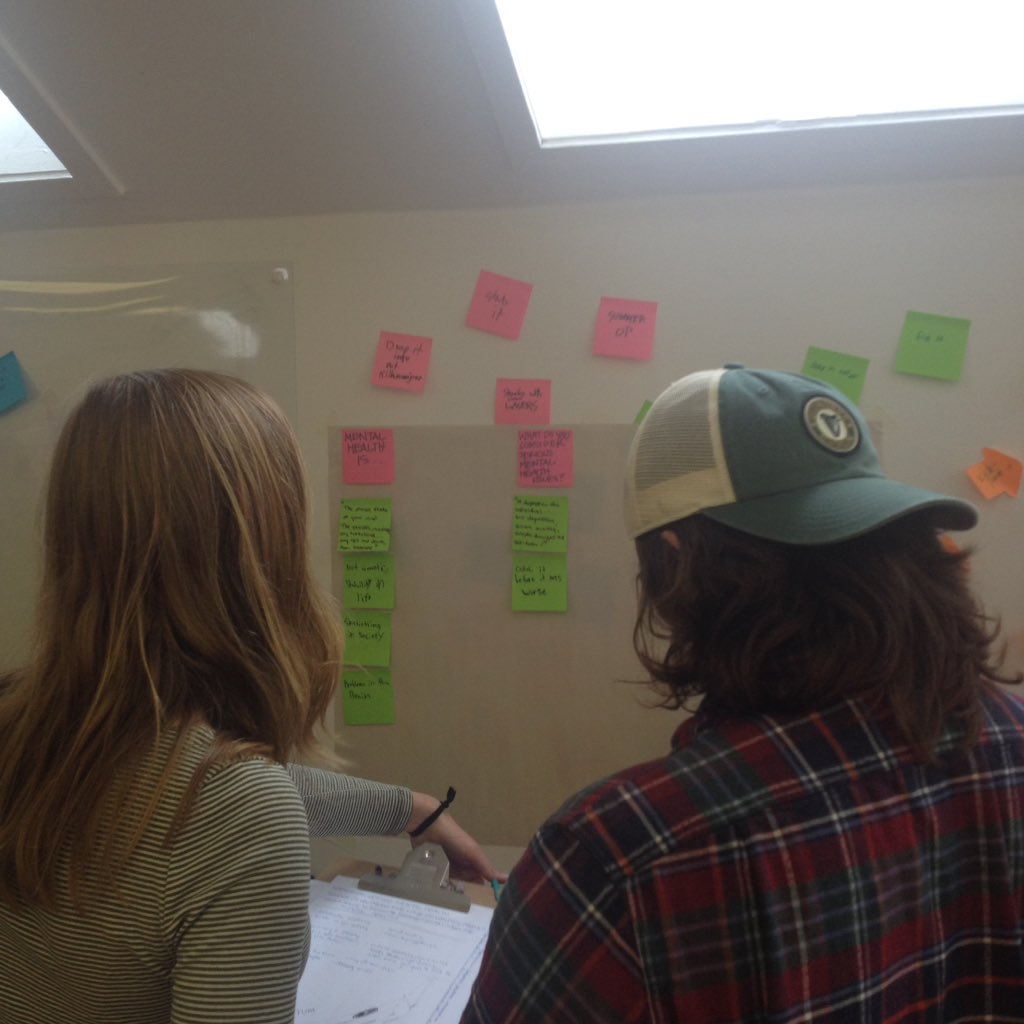 wearesnook's tweet photo. The #AuburnSnooks are back from researching on Glasgow streets and pulling together their insights #SpeedResearch https://t.co/OZcIhC5wUH
