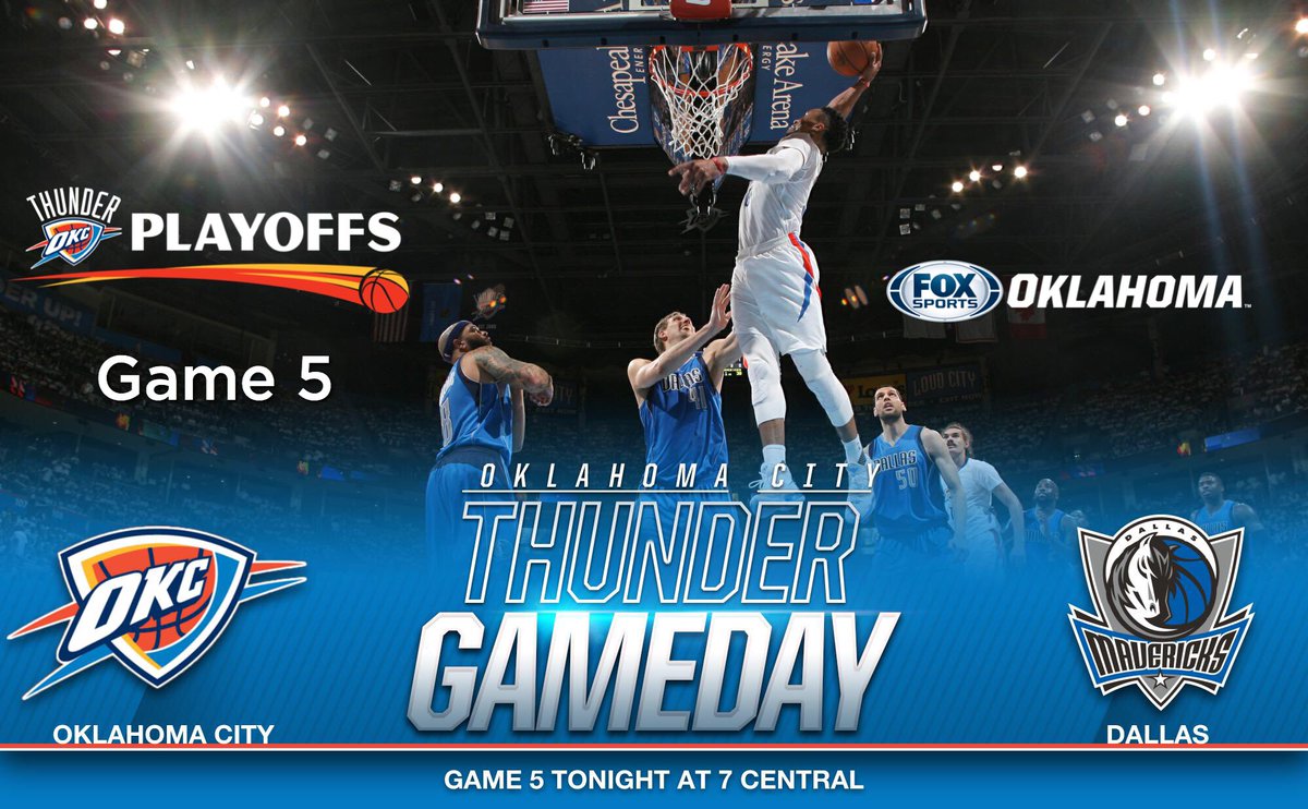 okcthunder's tweet photo. Series can wrap up tonight! 
🏀 Game 5️⃣
🕖 7CT
📺 @FOXSportsOK 
📻 ThunderRadio @sportsanimal 
📱 Stats: Thunder App https://t.co/L3pC0VwxY5