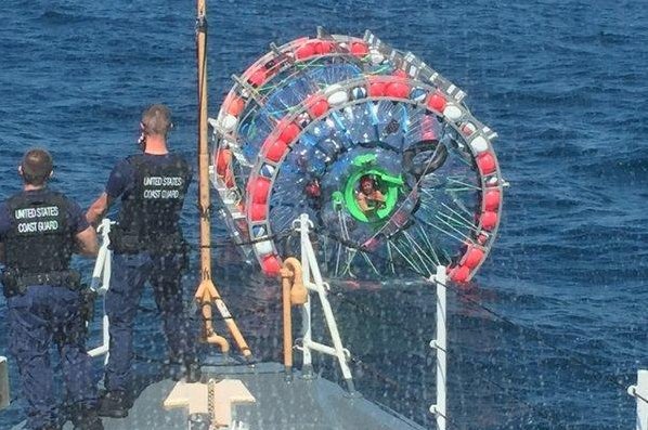 _FloridaMan's tweet photo. Florida Man Who Tried to “Run" to Bermuda in Inflatable Bubble Rescued by Coast Guard, Again https://t.co/YxFDnTRcdJ https://t.co/2cKn11NcOx
