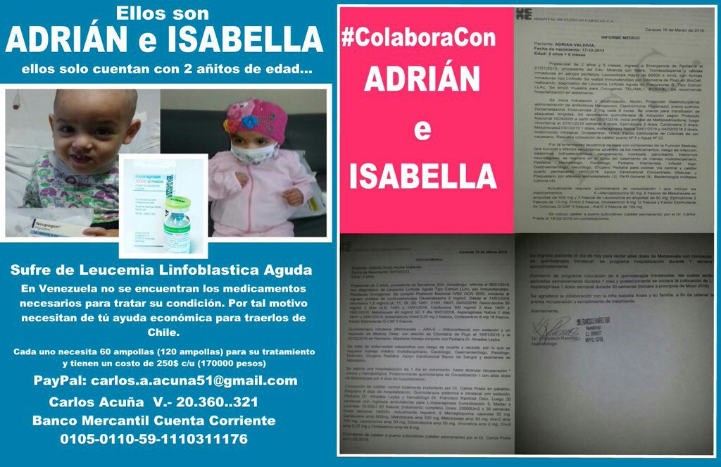 douglirodil's tweet photo. Quien pueda colaborar con algo con esto ninos q lo haga porque al regimen no le importan cierto @NicolasMaduro https://t.co/Rv9hZeKZ01