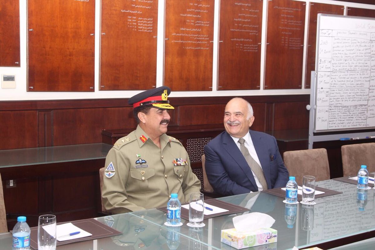 #COAS arrives Jordan.Guard of honor&amp;Mtngs with political,mil leadership including Prince Hassan bin Talal&amp;CJCS
