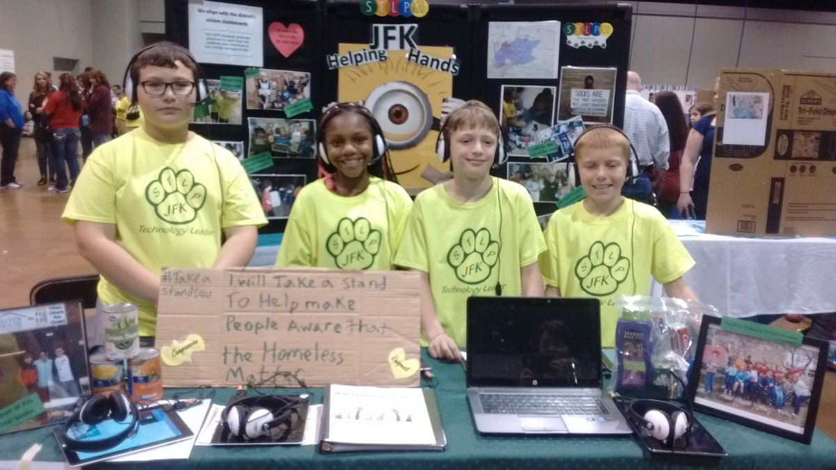 JfkStlp's tweet photo. Our state comp main presenters. We represented JFK and JCPS #STLP16 https://t.co/Eiw0Q8z3mG