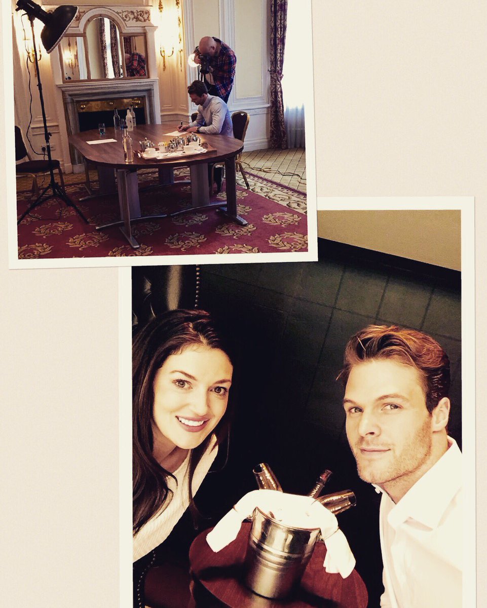 Shooting with the husband today <a href="/TheJamieRoche/">Jamie Roche</a> and champagne 😄 thanks <a href="/FreshAgents/">Fresh Agents Models</a> #modelcouple #models