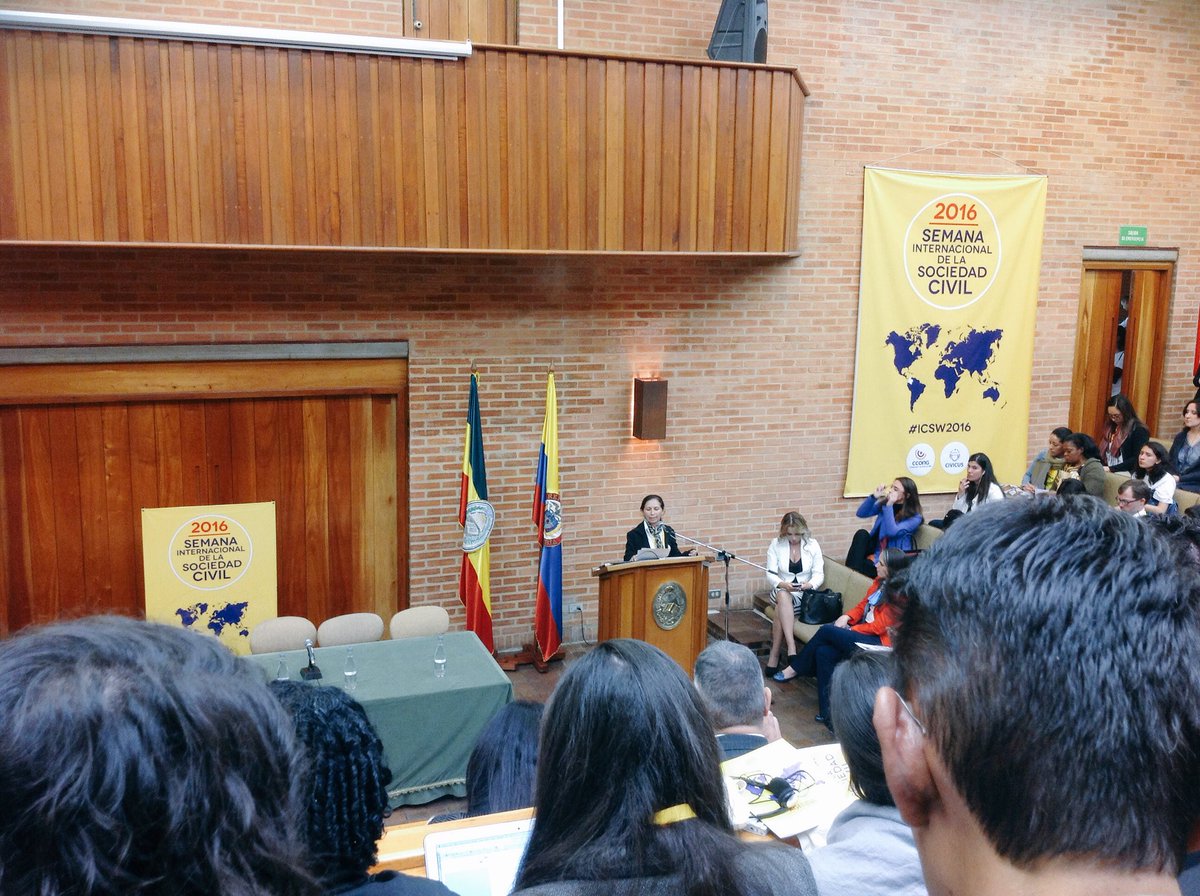 TzTango's tweet photo. Civil society is the oxygen of democracy. #ICSW2016 @ccongcolombia @CIVICUSalliance. Protect rights of civil society https://t.co/iEY666u53J