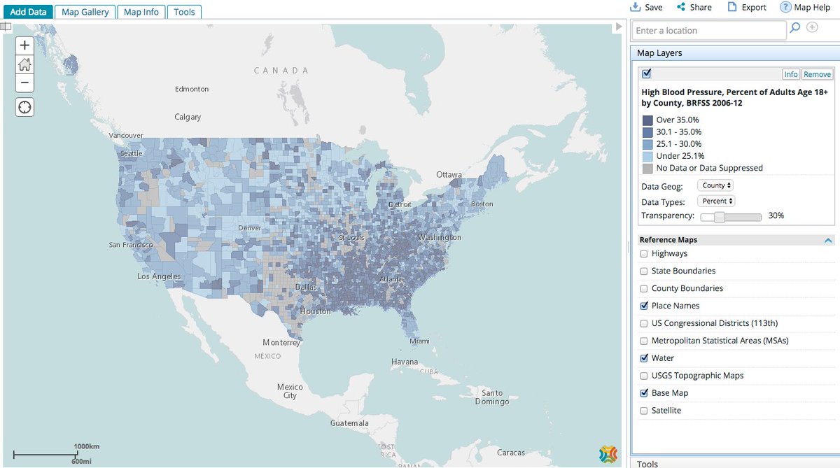 CommunityCommon's tweet image. #MemberMap: Americans with Hypertension 2006-2009 United States ow.ly/4n3W9T