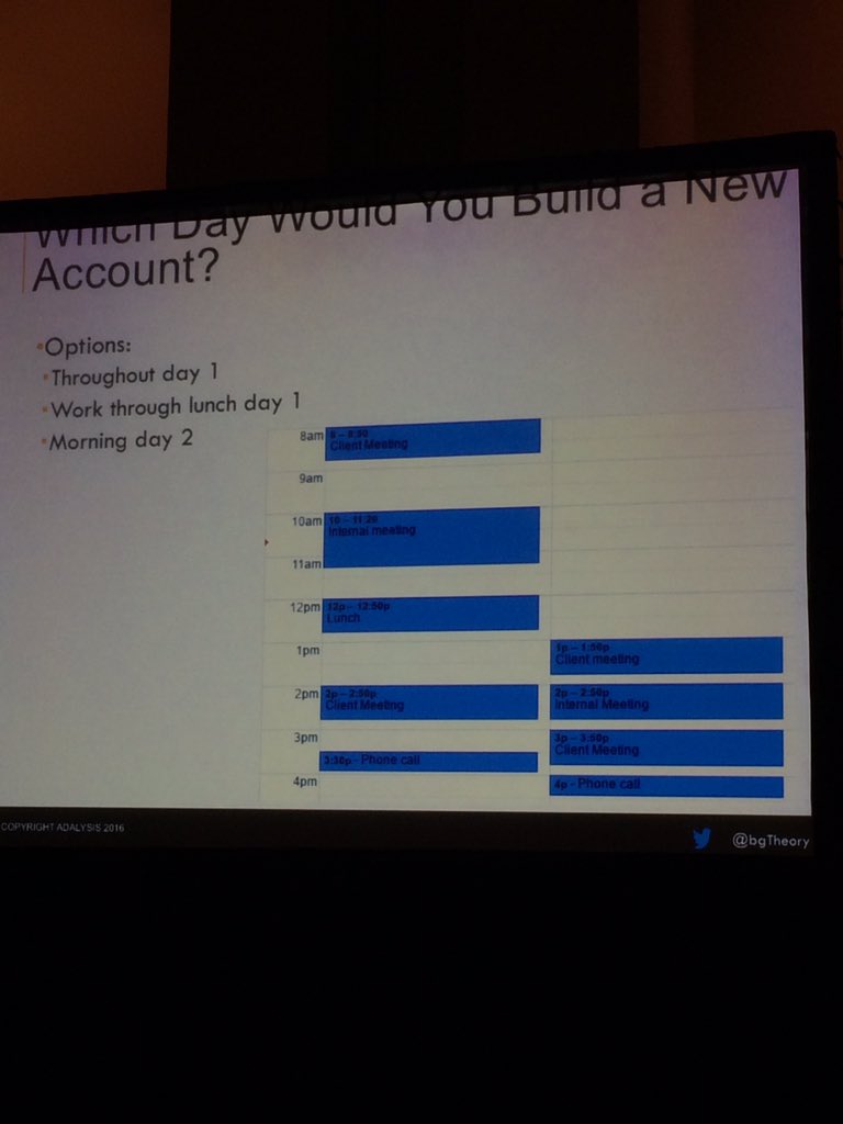 Which day would u build new pcc account?  Point: your calendar is your most important PPC tool. #HeroConf <a href="/bgtheory/">Brad Geddes</a>