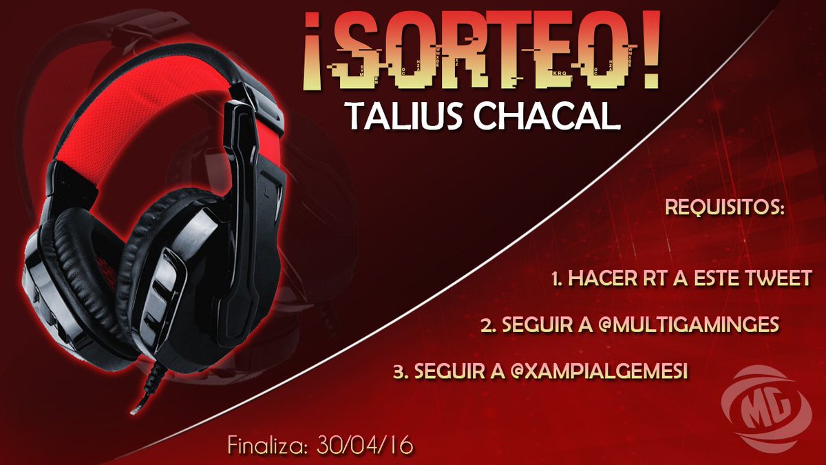 multigeekx's tweet photo. 🔥😱 ¡SORTEO de unos Auriculares Talius Chacal! 

Para participar➡ Haz #RT, Sigue a @MultiGamingES y @Xampialgemesi 🔥😱 https://t.co/errPKXaCE4