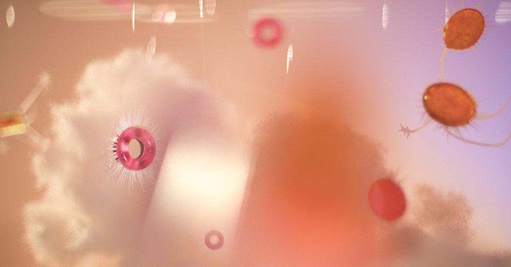 flichtman's tweet photo. Test shot from vid about cloud life. Pictured: the rare bacterium Life saveringi. #diyplastic @RFLRFL @AnnetteHeist https://t.co/Ysf2CvKyXC