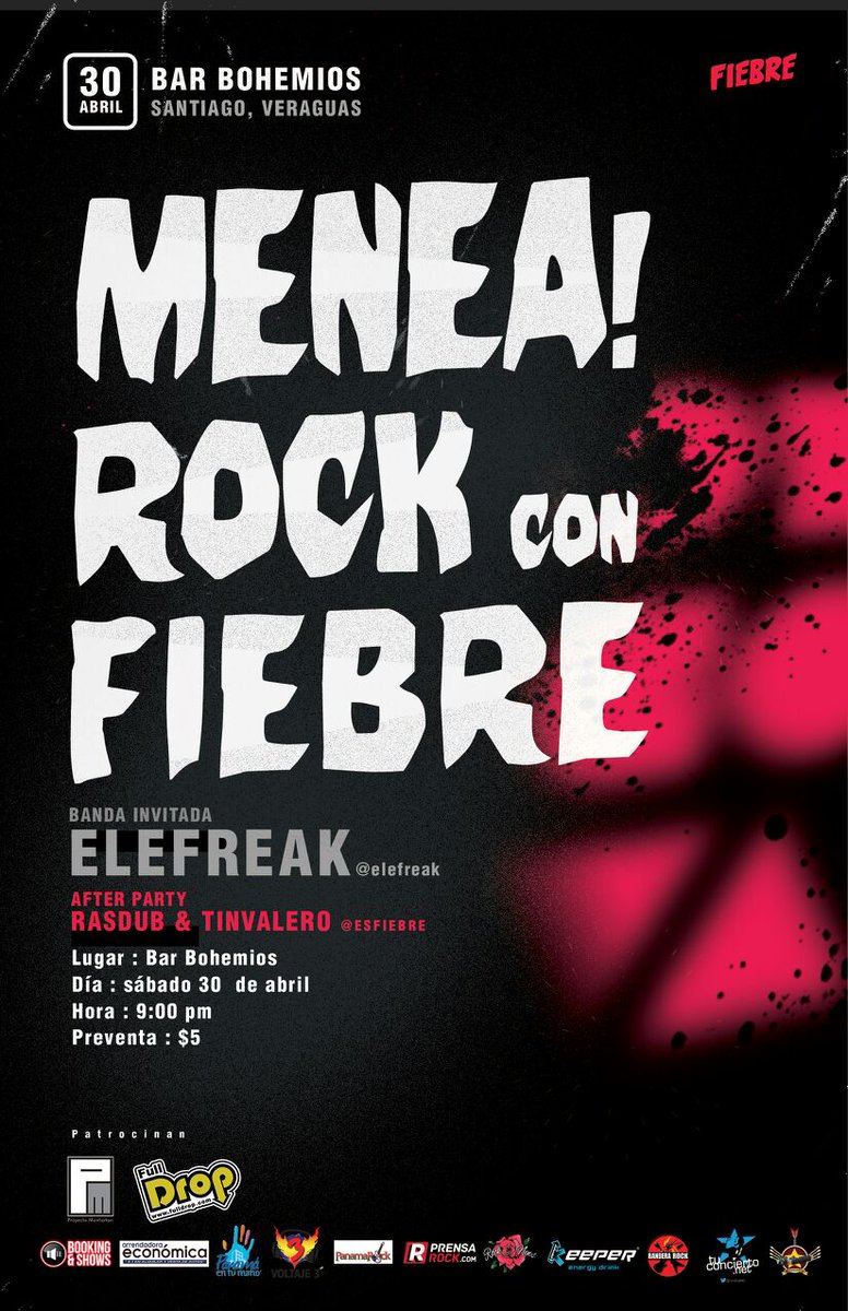 Este sabado tenemos a los panas de <a href="/elefreak/">Elefreak</a> y <a href="/esfiebre/">ESFIEBRE</a> papa!!!
Corre la voz q sera legendario!