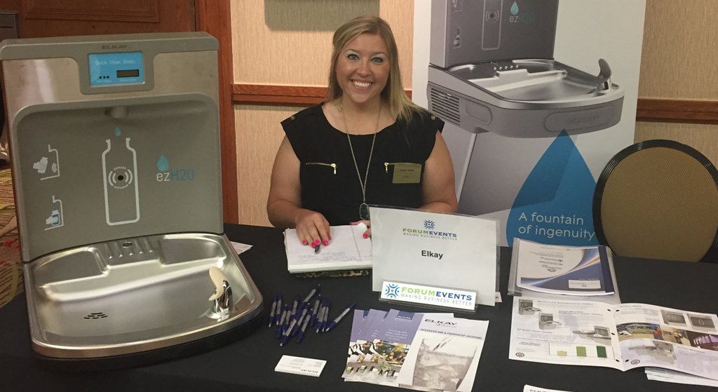 Elkay_USA's tweet photo. We are at @EducationFMNews! Visit us by the Houston Ballroom and check out our latest #ezH2O #ForumExperience https://t.co/F8WiYKRZ5U