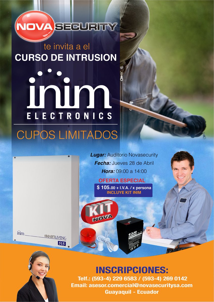 novasecuritysa's tweet photo. CURSO DE INTRUSIΓN #INIMelectronics #SeguridadEcuador https://t.co/NNMiF0vdb8