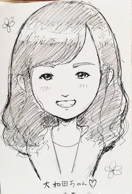 大空さんが描いてくださったわたしの似顔絵...!!!嬉しい....!!!#トリセカ 