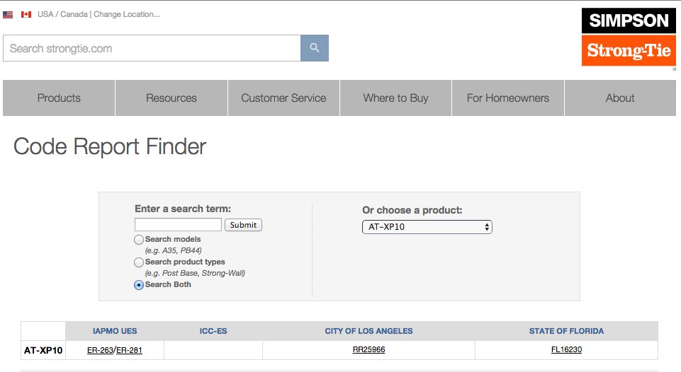 strongtie's tweet image. Use our #codereport finder app to view the code report for our products. bddy.me/1YQkrfp? #strongtie