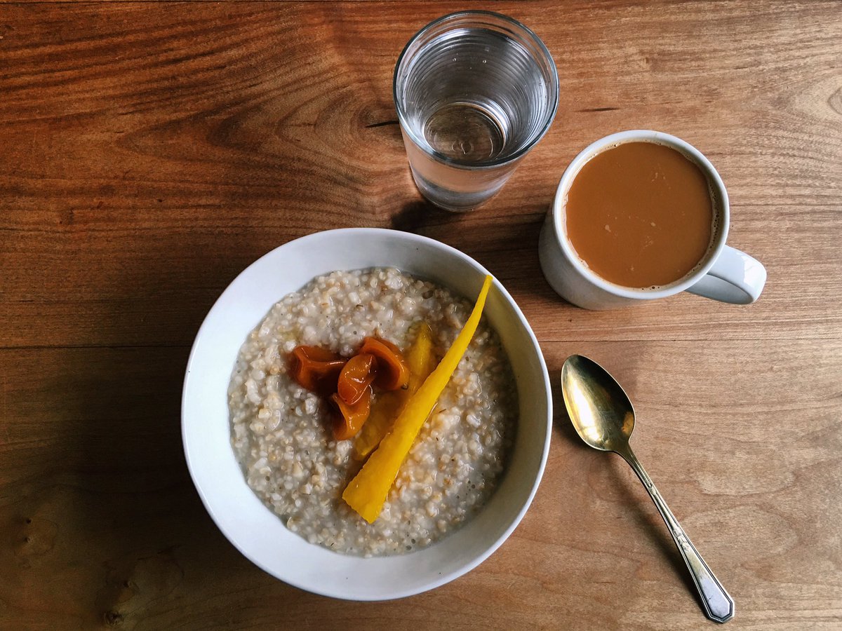 #glutenfree steel cut oatmeal and an americano to get you through the craziness of monday! #juiceboxseattle