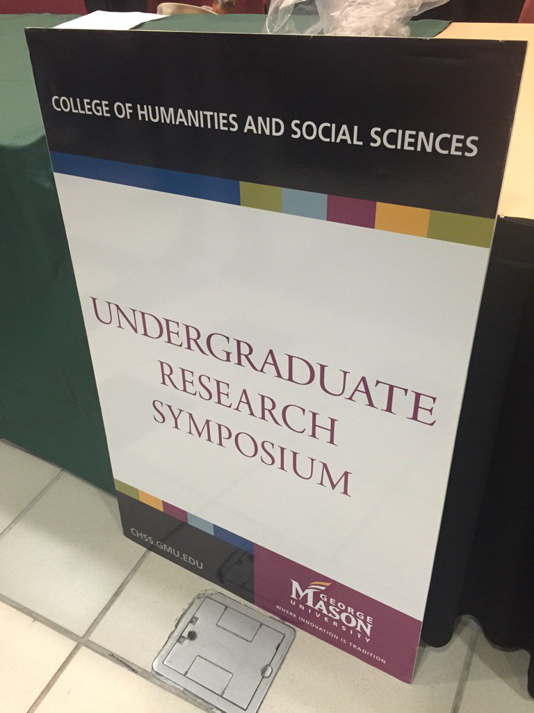 mabsmith's tweet photo. Excited to the judging the GMU @MasonCHSS Undergraduate Research Symposium today! #CHSSstudents @CHSSdean https://t.co/pfQGo2E3C7