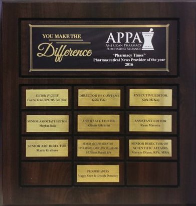 Pharmacy_Times's tweet photo. We're honored to be named "Pharmaceutical News Provider of the Year" by @JoinAPPA! https://t.co/aBTPgceUxl https://t.co/QnmbPfkNdI