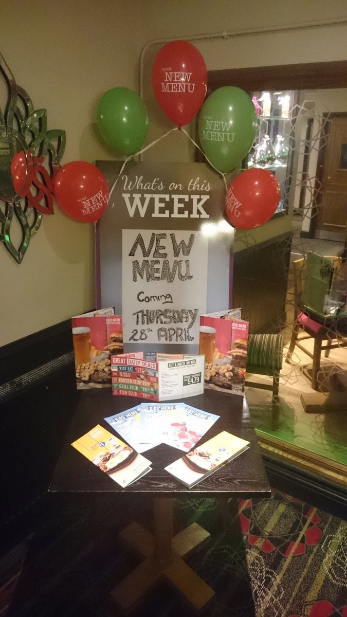 Advertising the new menu launch, so come down on Thursday and treat yourself to our new meals and drinks.