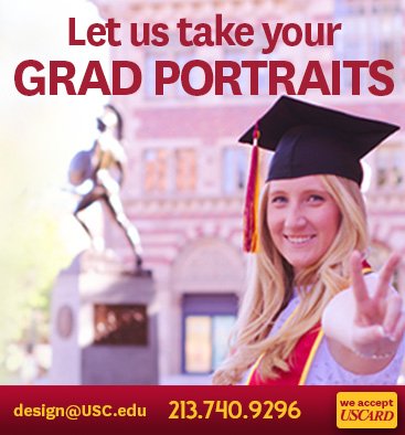 Let us take your Grad shots. designstudio.com 213 740929 design@USC.edu
#USC #ClassOf2016 #FightOnward