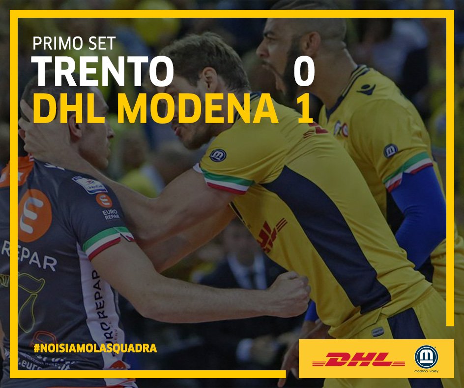 MODENA VINCE 27-25 IL PRIMO SET !!!! #semifinale #playoff #modenatrento #avantigialli #noisiamolasquadra
