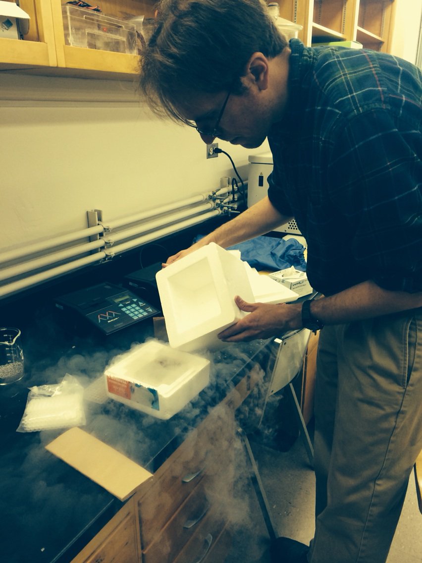 Always fun to play with liquid nitrogen in the Lankau lab #Lankaulab
