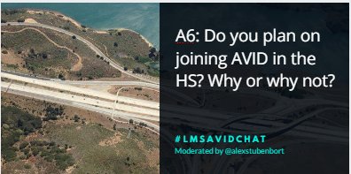 alexstubenbort's tweet photo. Last question #lmsavidchat https://t.co/2iGG9DG2Jc