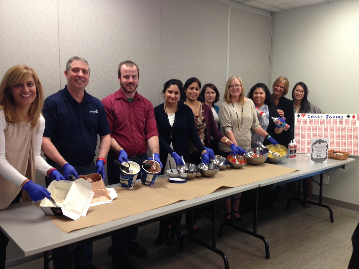 SodexoPower's tweet photo. Thanks to our @SodexoCanada supply mgmt team for serving up Ice cream sundaes for #servathon #stophunger #bestmonday https://t.co/5oKL9IXBIu
