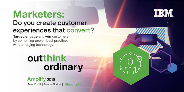 #ibmamplify #NewWaytoEngage#lookingforwardtoAMPLIFY IN TAMPA! bit.ly/21d3EEW