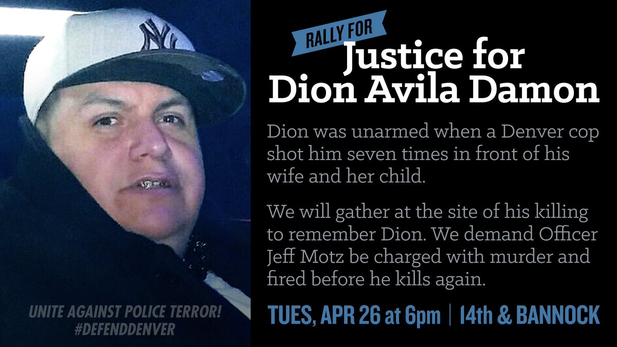 leftdisorder's tweet photo. Tomorrow in Denver, we will rally for #DionAvilaDamon and against police terror!
#ftp #DefendDenver https://t.co/5Bu21ZC1ZY