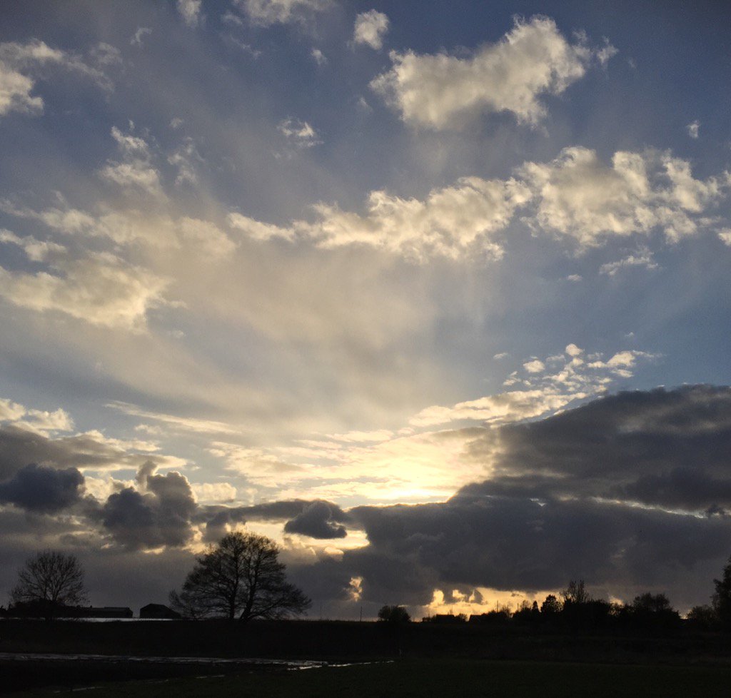 SkeinNature's tweet photo. Nice sky at Burscough Community Farm this evening https://t.co/8zlp35vCe7