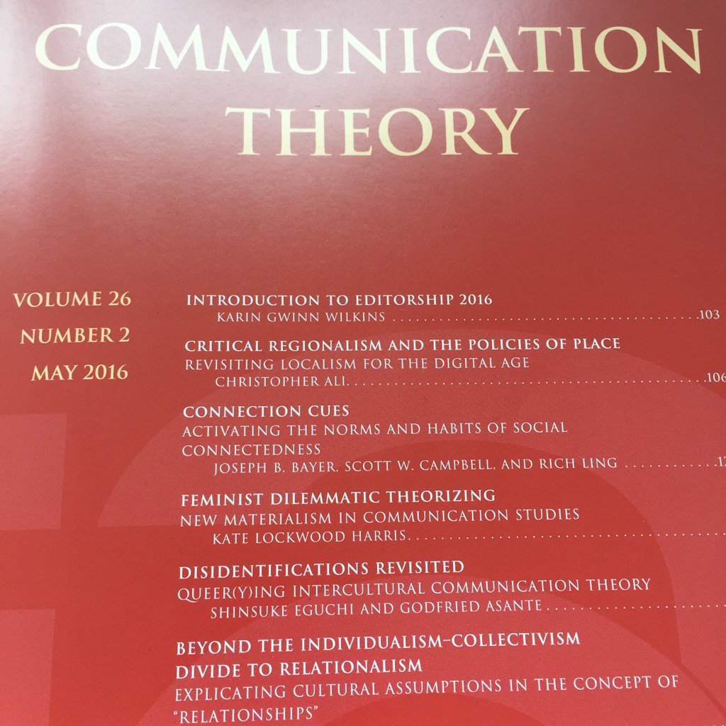 MKraidy's tweet image. Seeing @Ali_Christopher on #CriticalRegionalism in latest issue of #CommunicationTheory made my day @AnnenbergPenn