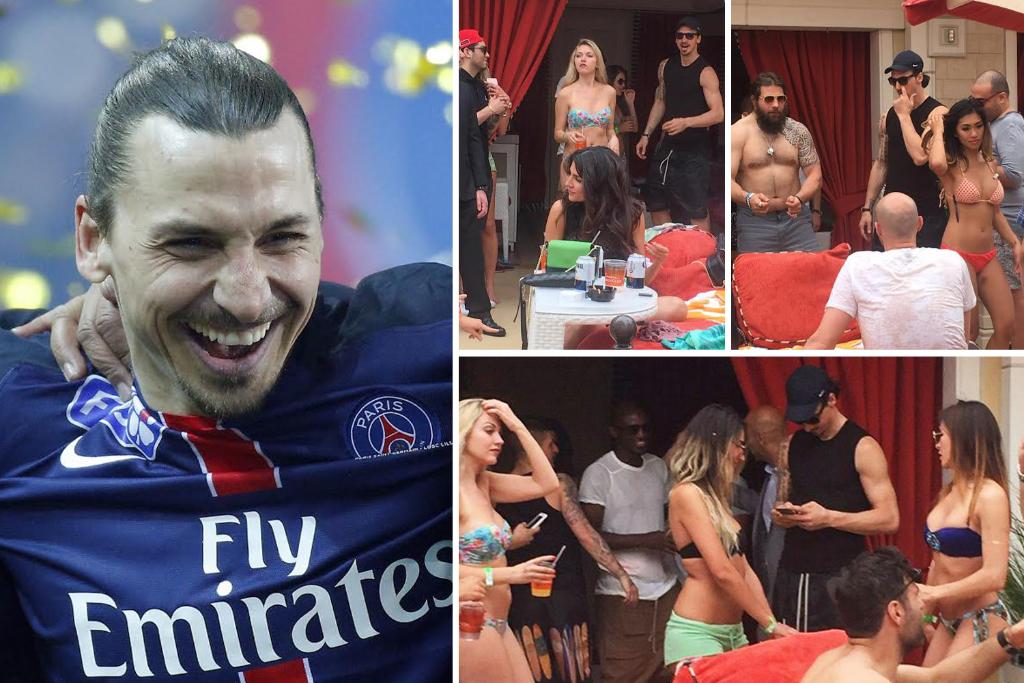 Ibrahimovic Toasts Psgs Latest Silverware With A Bunch Of Bikini Babes