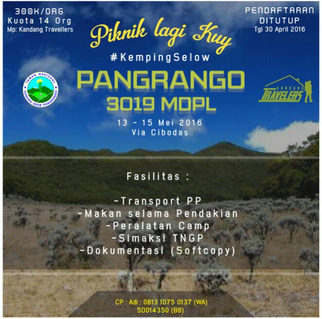 KTravellers's tweet photo. #opentrip #pangrango #kempingselow https://t.co/ixOGudsZW4