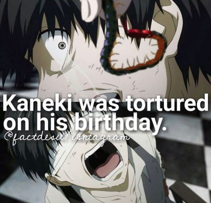 AnimeSourcesCom's tweet photo. ¿Sabias que Kaneki Ken fue torturado el día de su cumpleaños?

Más curiosidades en https://t.co/UeMgFOZl7k https://t.co/9tjSgSlwxI