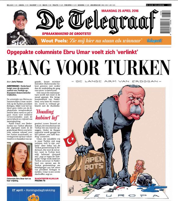 Journalists are being arrested in Europe for "insulting" Erdogan. Retweet this cartoon to piss off the tyrant.