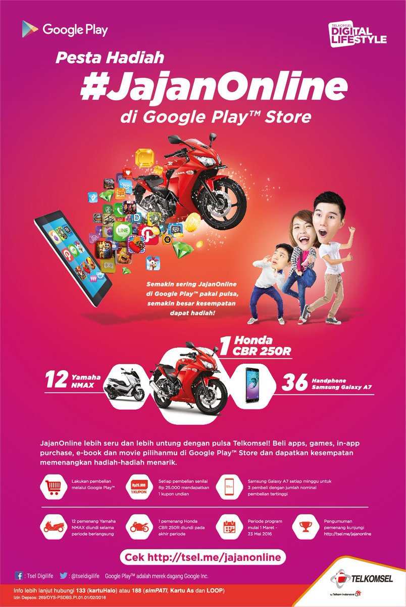 Beli apps lbh mudah dgn Telkomsel! cek http:/tsel.me/jajanonline #JajanOnline_Bdg #Play99ers follow @jajanonline_bdg