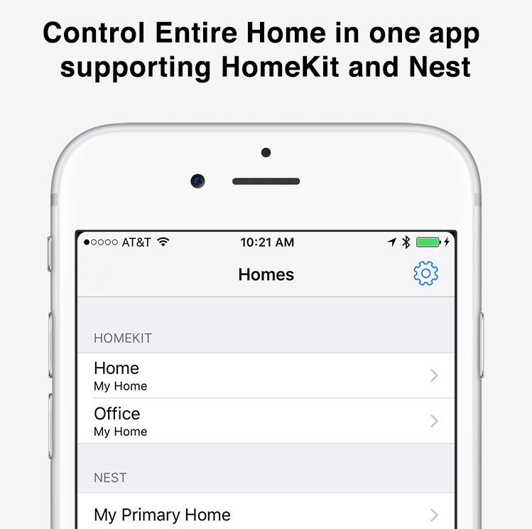 Now we control all your #SmartHome products including #HomeKit &amp; #Nest in one #Freeapp, apple.co/1YllN60