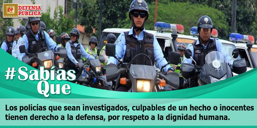 DefensaPublicaV's tweet photo. #Sabíasque los policías que sean investigados, culpables de un hecho o inocentes tienen derecho a la defensa. https://t.co/bNV2OzHM93