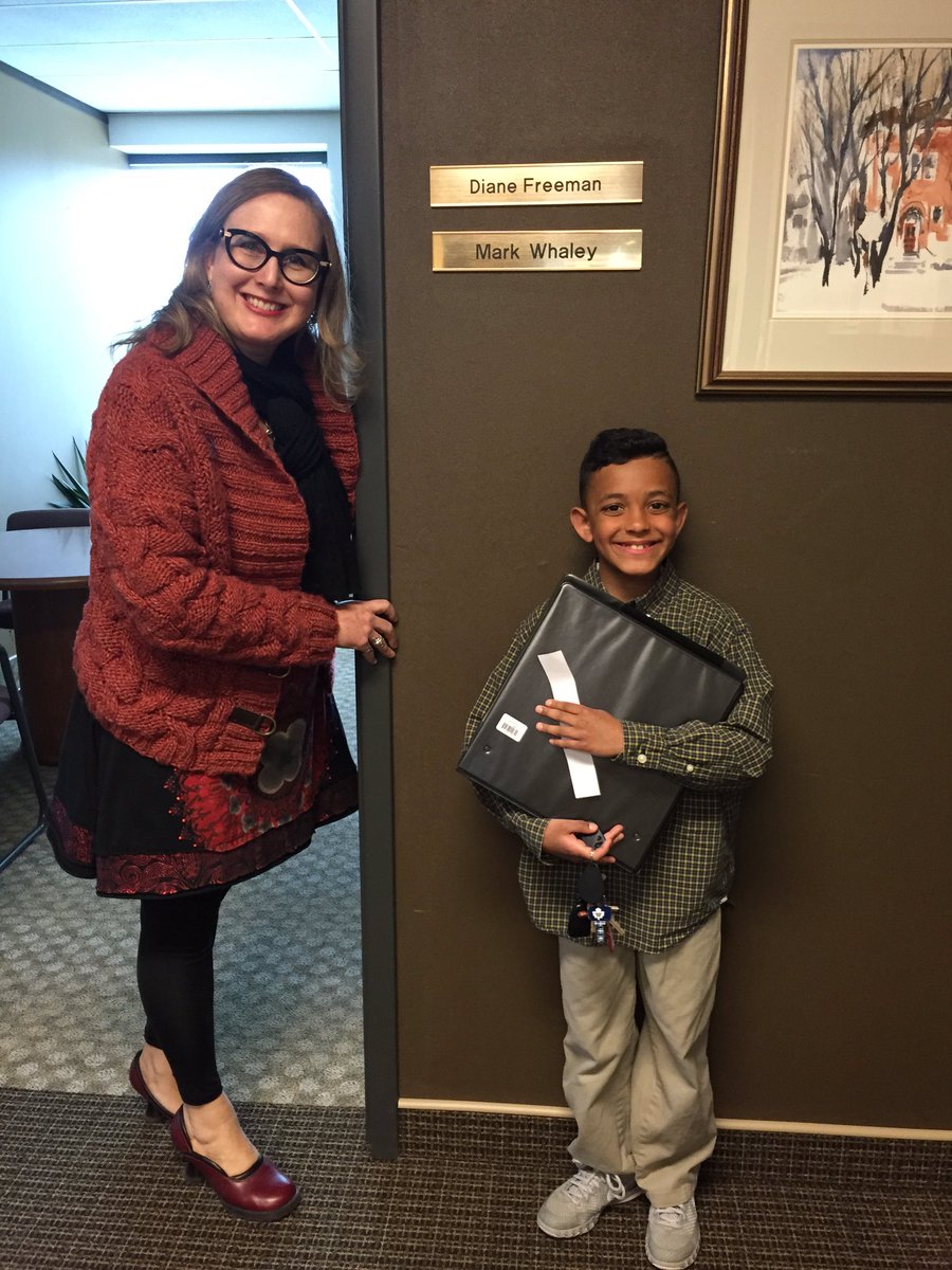 RyanCSolomon's tweet photo. Councillor @DianeLFreeman and Miles preparing for the city council meeting @citywaterloo https://t.co/aL9dCVeSJI