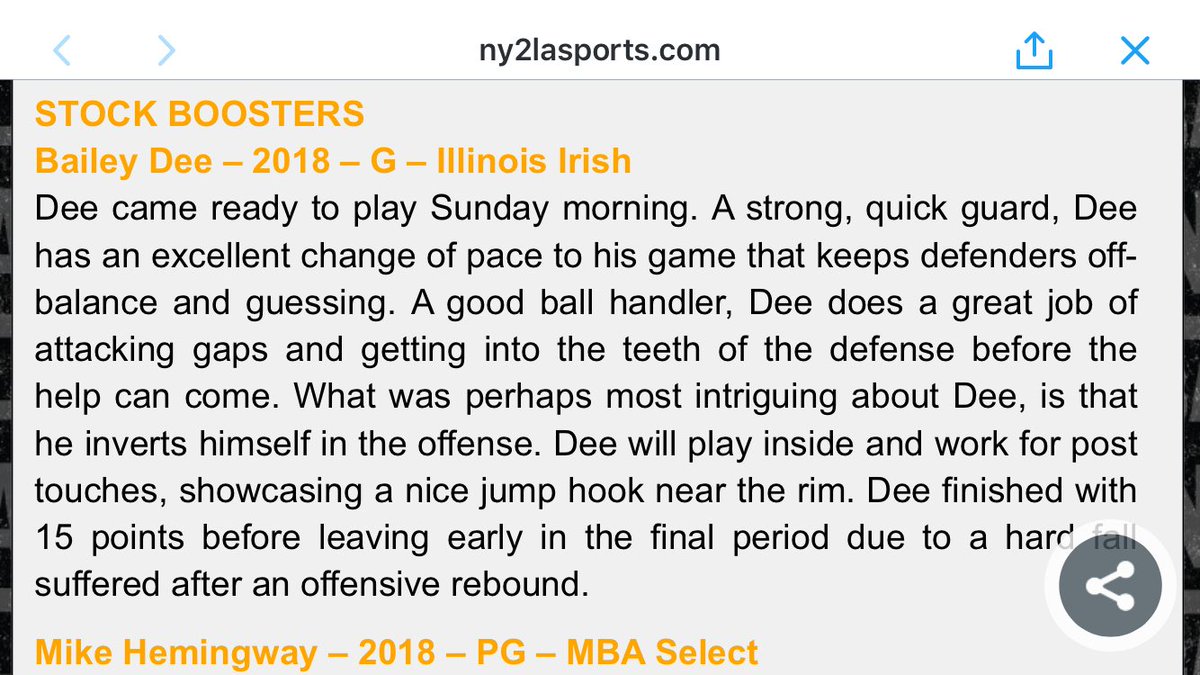 G_SullivanMPA's tweet photo. 2018 PG 6'0 Bailey Dee (@expose_him22 ) mentioned as a stock booster from this weekends tourney in Dallas. #IrishFam https://t.co/41vHQCgvAx