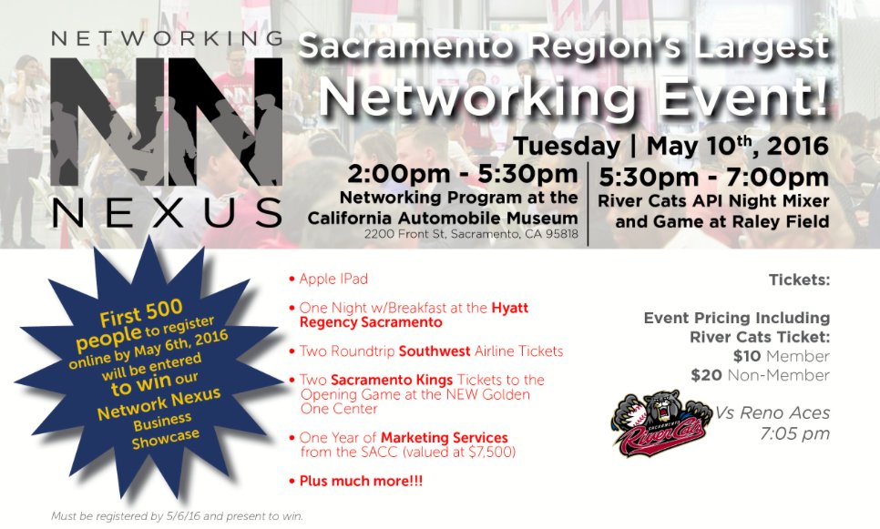 SACCTEAM's tweet image. Special #thanks to @SMUDUpdates eventbrite.com/e/5th-annual-n… for being our Lounge #sponsor for our #NetworkNexus event!
