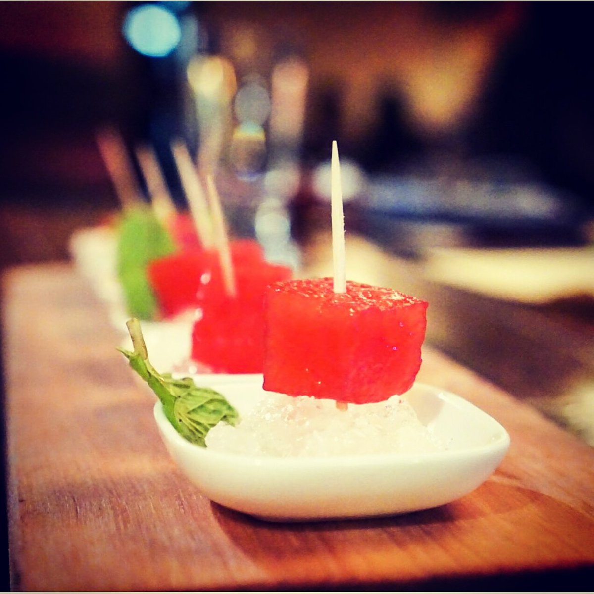 NaiTapasBar's tweet photo. Come join us! Sangria-infused watermelon to cleanse and refresh the palate! We're ready for the Summer! https://t.co/gH6k7zBcH4