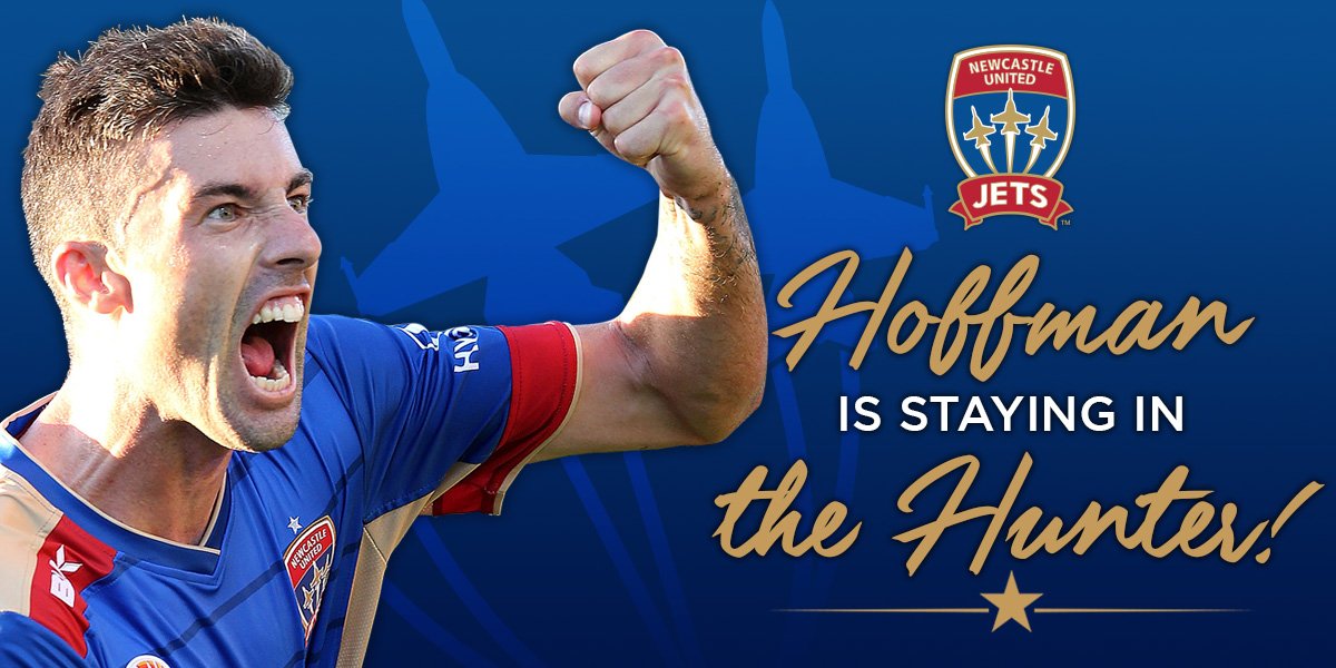 NewcastleJetsFC's tweet photo. BREAKING » @JHoff28 has extended his stay with the club » https://t.co/5f5aSeKBk0 #ALeague #TogetherWeCanSoar https://t.co/NLkff5bkJS