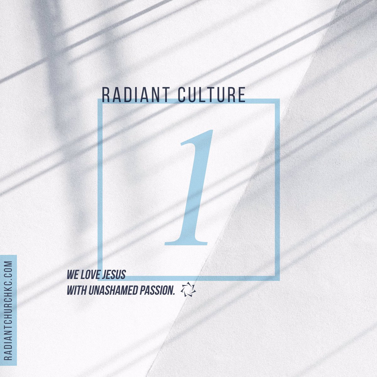 RadiantChurchKC's tweet photo. There are ten actions that comprise our culture. First, we love Jesus with unashamed passion.  Matthew 22:37 #RadKC https://t.co/n7o5zHU6Ir