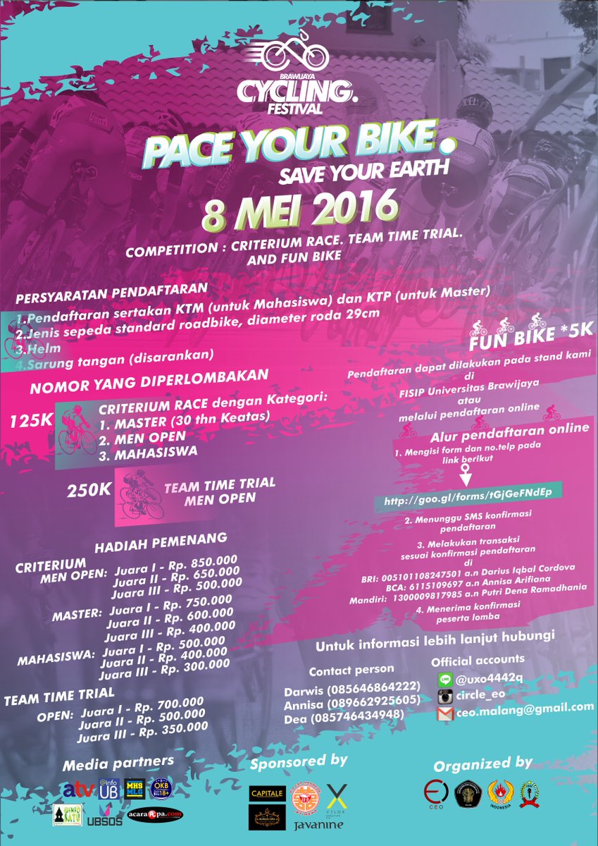 form pendaftaran silahkan dilakukan melalui link berikut --->
goo.gl/forms/tGjGeFNd…